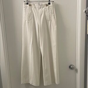 Ann Taylor Cream Women's wide leg Trousers. Lined. Never worn!